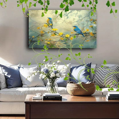 Canvas Painting - Decorative Wooden Blue