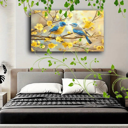 Canvas Painting - Decorative Wooden Two Birds