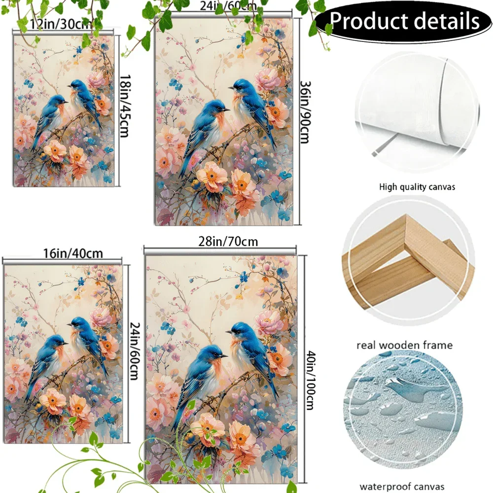 Canvas Painting - Floral Wooden