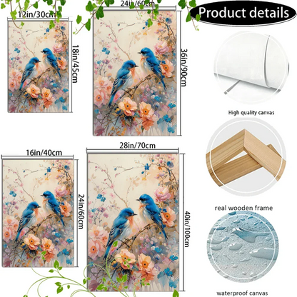 Canvas Painting - Floral Wooden