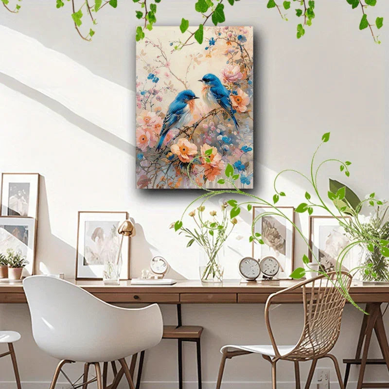 Canvas Painting - Floral Wooden