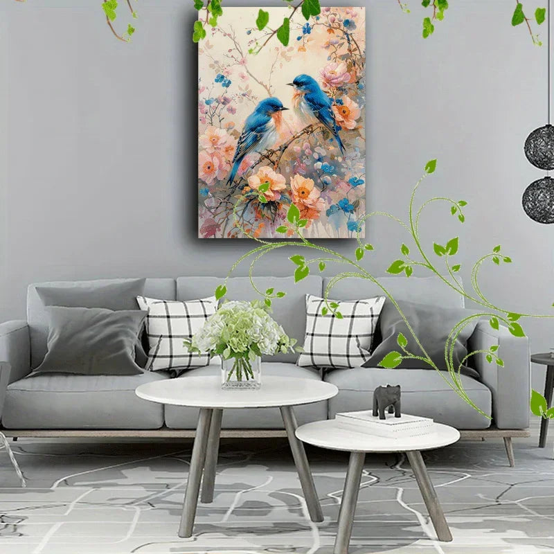 Canvas Painting - Floral Wooden