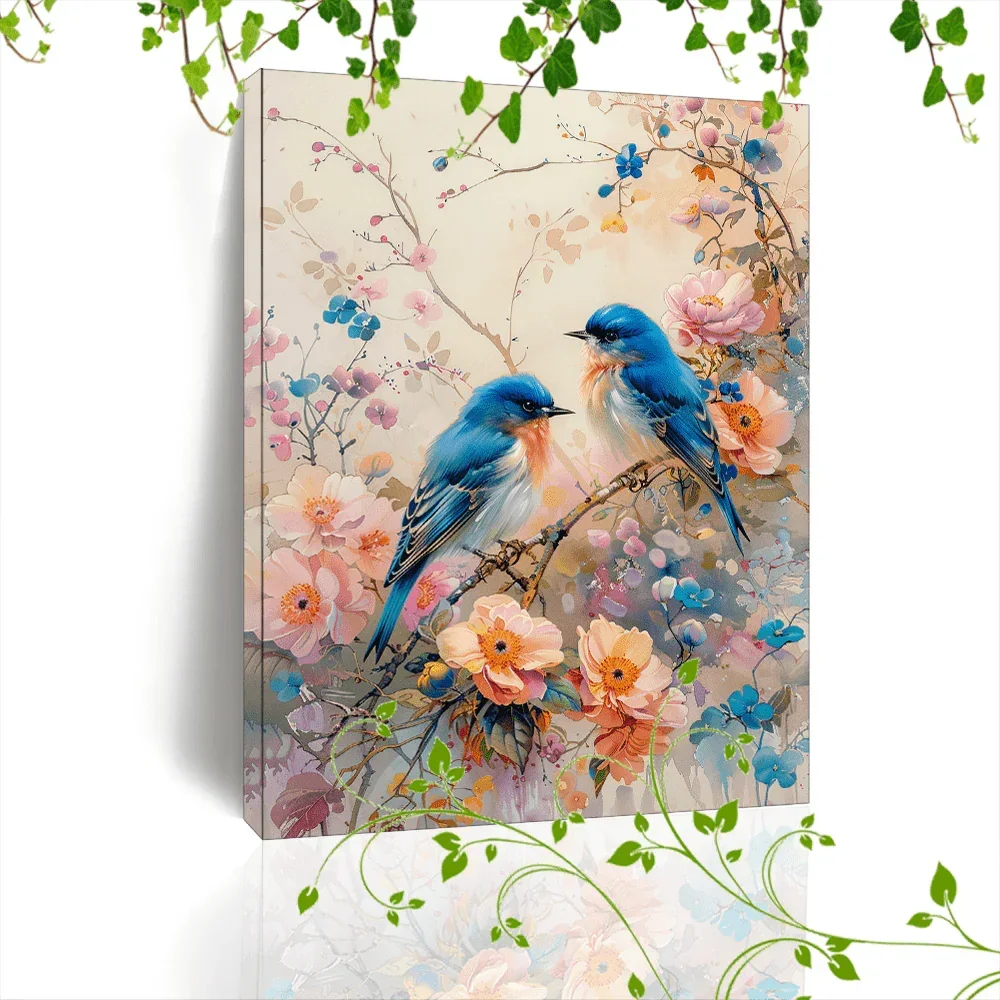 Canvas Painting - Floral Wooden