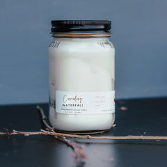 13 oz Mason Jar Soy Candle - Cascading Waterfall