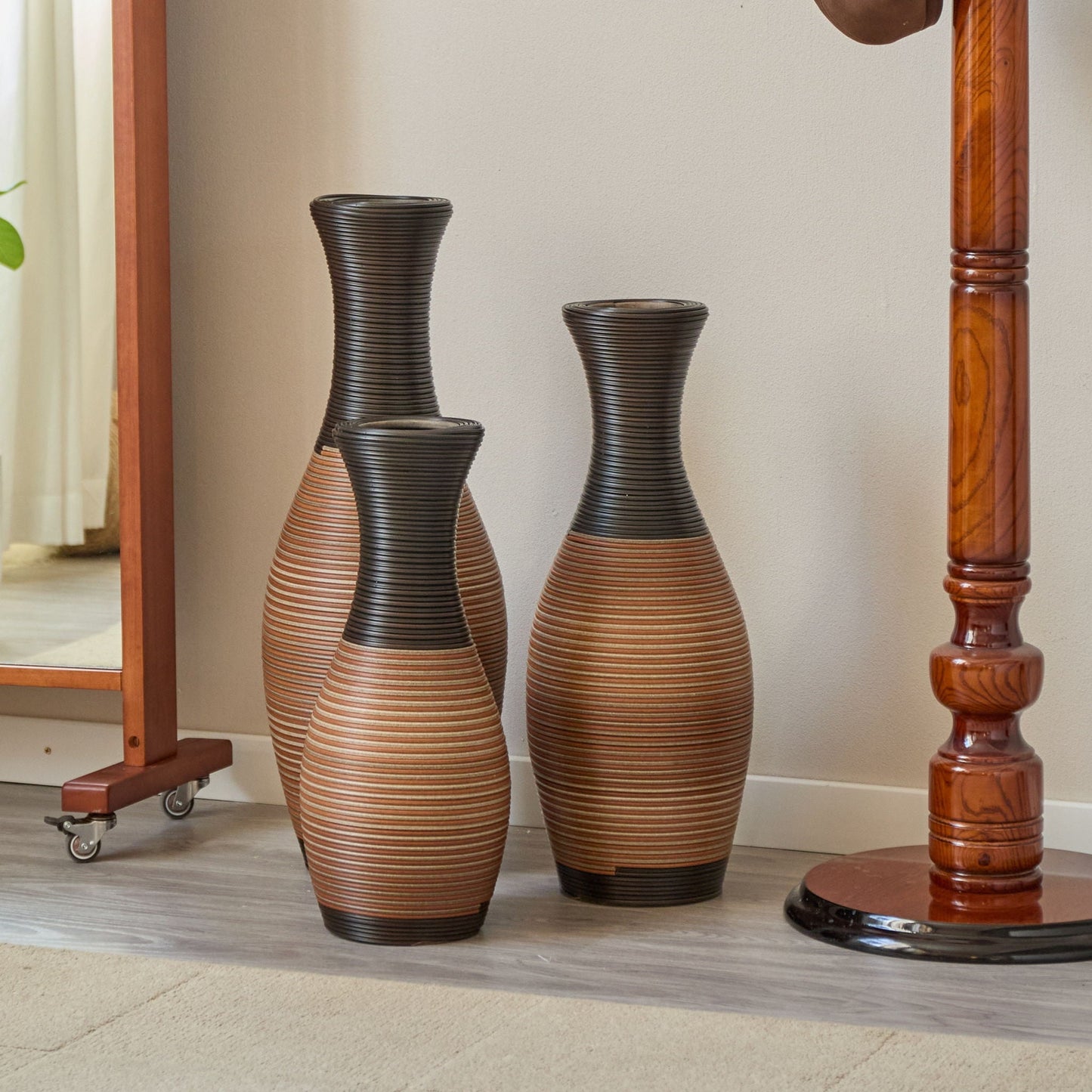 Designer Floor Vases, Large Vases For Home Decor Flooring (Set of 3)
