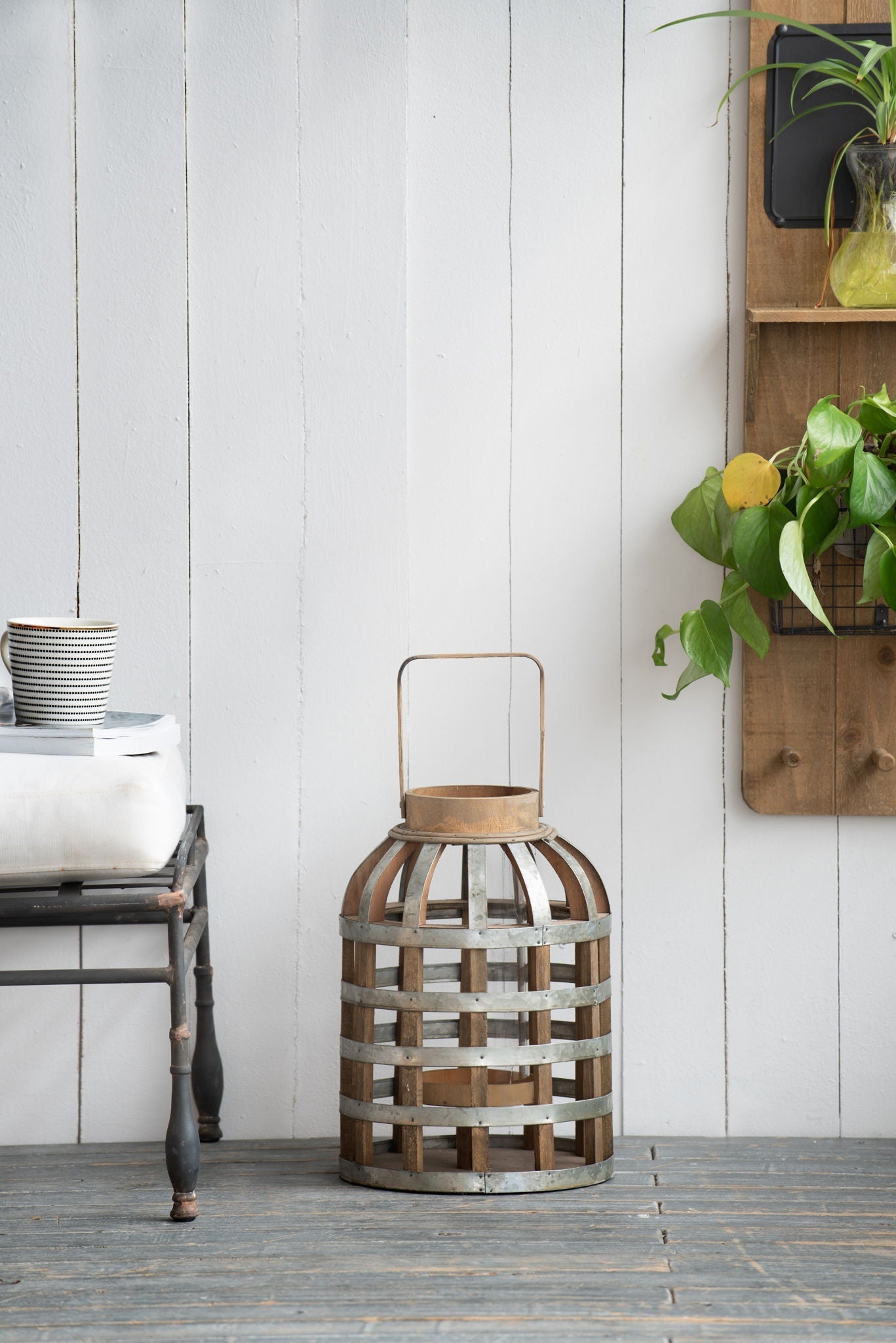 Decorative Lantern With Handle Wooden Lantern For Indoor Outdoor Home Garden Wedding