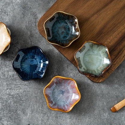 Ceramic 6 Piece Sauce Dish Set for Serving Condiments