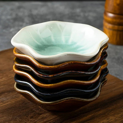 Ceramic 6 Piece Sauce Dish Set for Serving Condiments