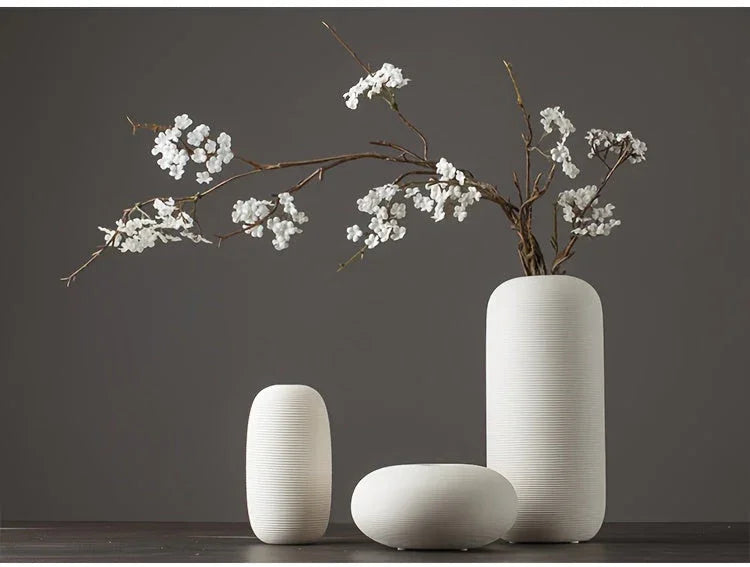 Ceramic Scandinavian Vase for Tabletop Flower Arrangement