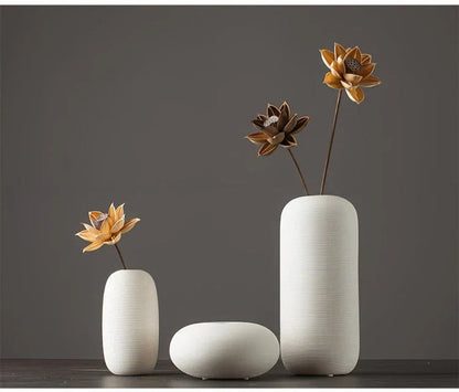 Ceramic Scandinavian Vase for Tabletop Flower Arrangement