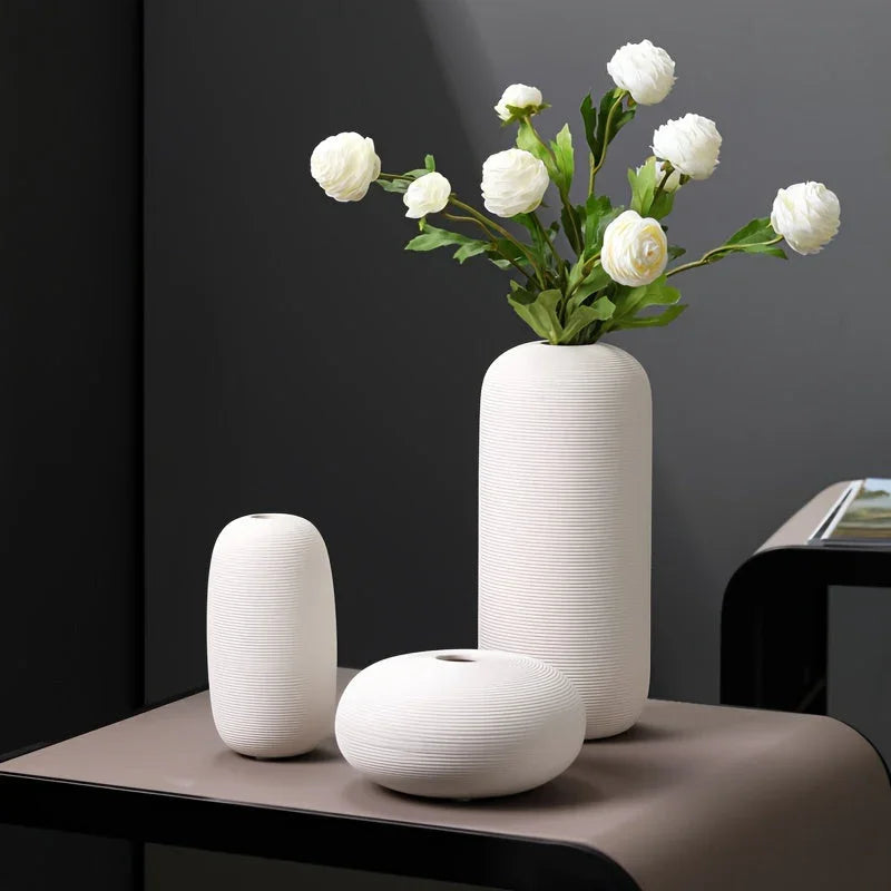 Ceramic Scandinavian Vase for Tabletop Flower Arrangement