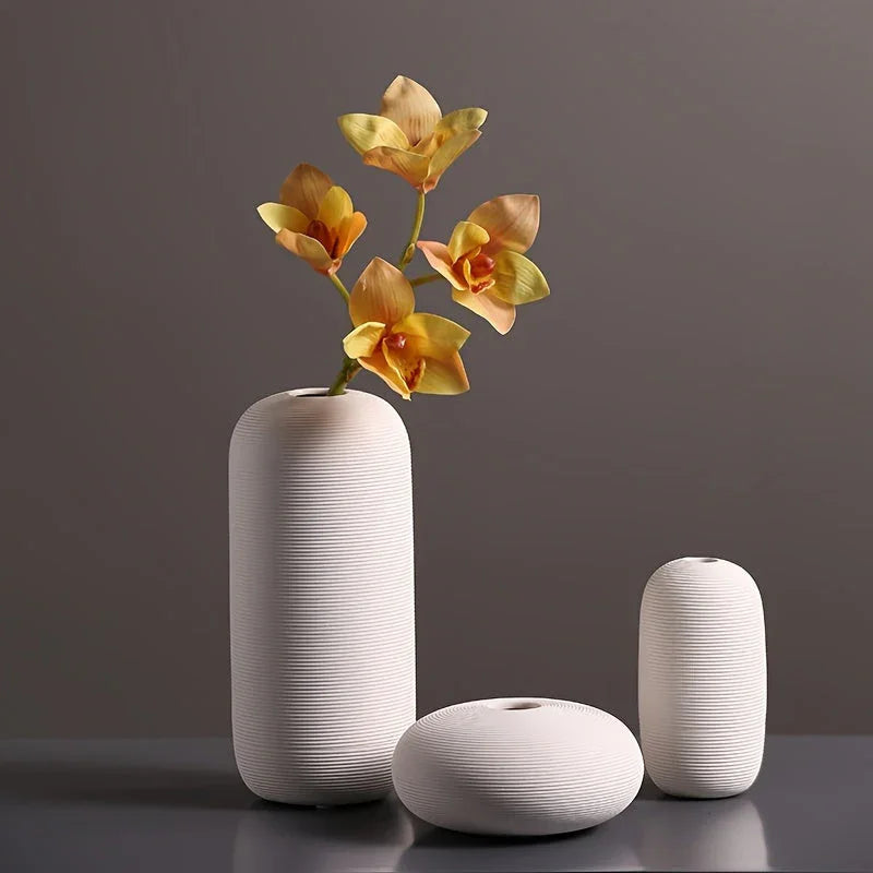 Ceramic Scandinavian Vase for Tabletop Flower Arrangement