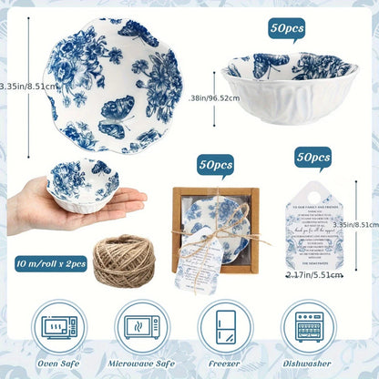 Ceramic Small Bowls 50 Pack Miniature Serving Dishes