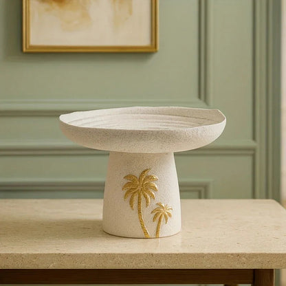 Ceramic Tray - Golden Palm Serving