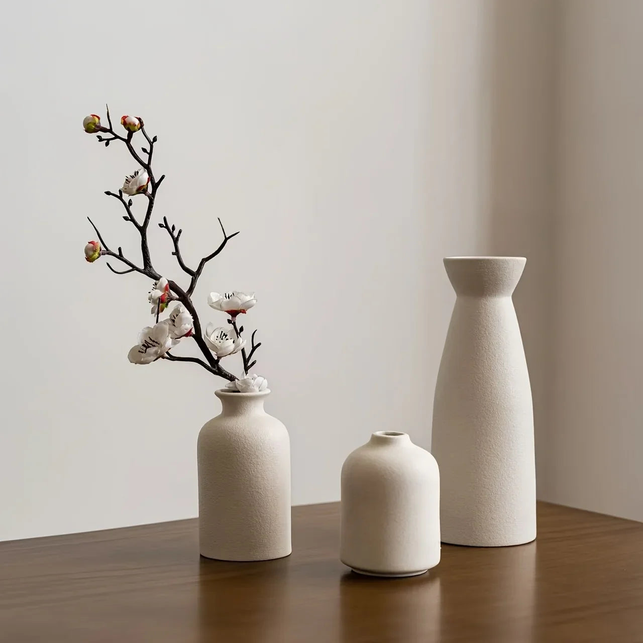 Ceramic Vase Set of 3 Modern Boho Style Vases