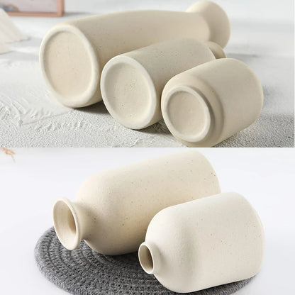 Ceramic Vase Set of 3 Modern Boho Style Vases