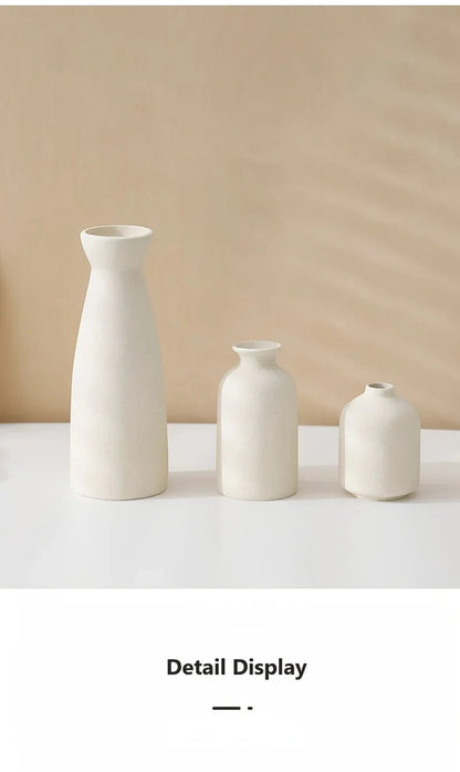Ceramic Vase Set of 3 Modern Boho Style Vases