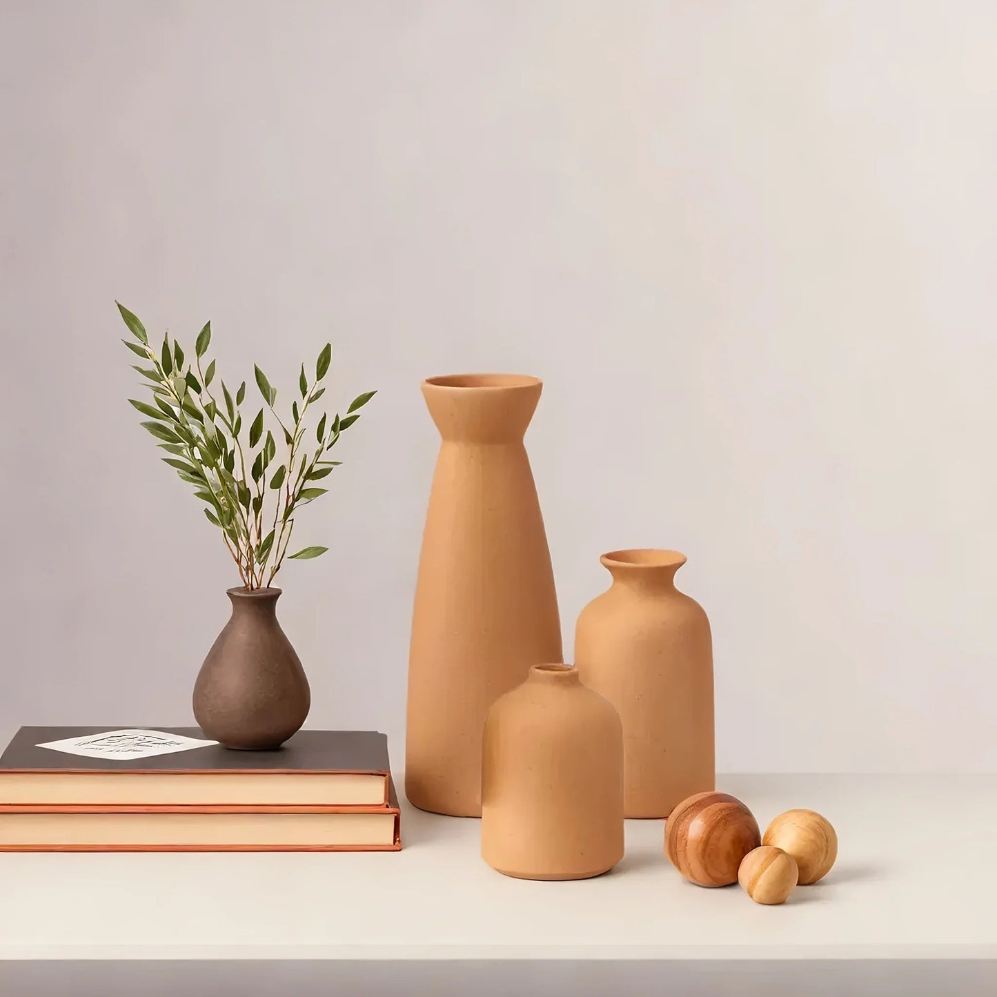 Ceramic Vase Set of 3 Modern Boho Style Vases