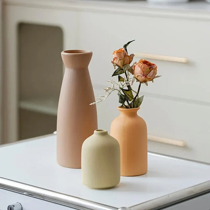 Ceramic Vase Set of 3 Modern Boho Style Vases