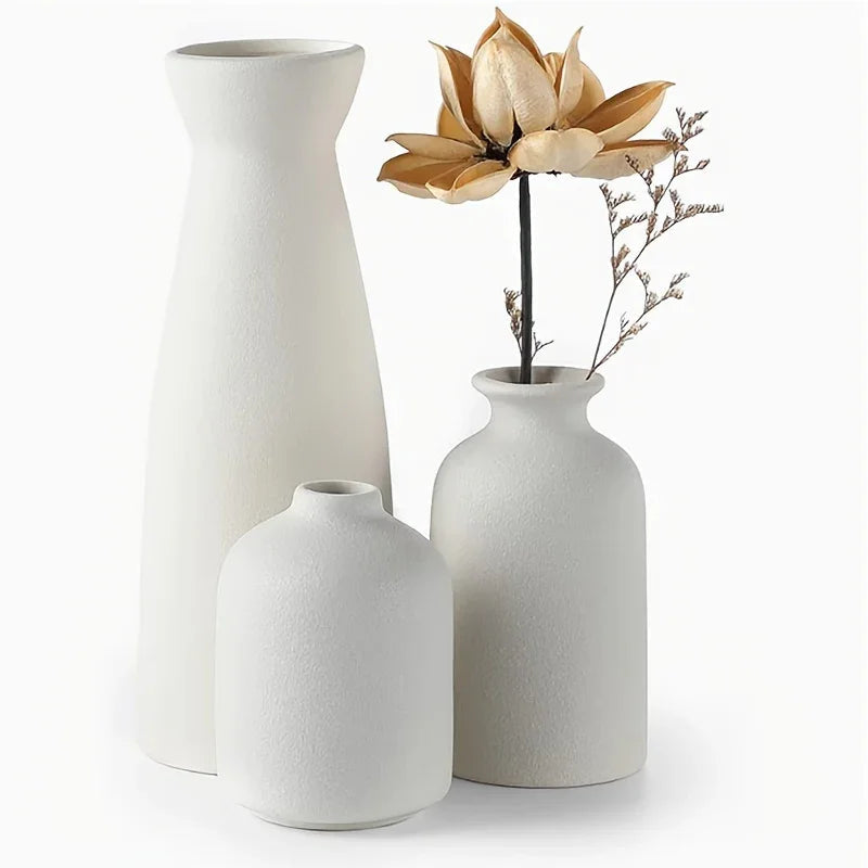 Ceramic Vase Set of 3 Modern Boho Style Vases