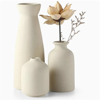 Ceramic Vase Set of 3 Modern Boho Style Vases