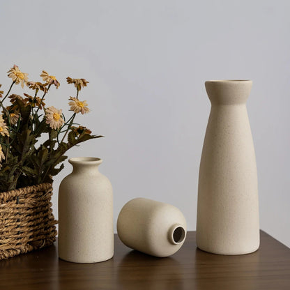 Ceramic Vase Set of 3 Modern Boho Style Vases
