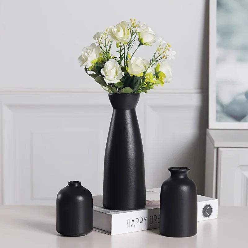 Ceramic Vase Set of 3 Modern Boho Style Vases