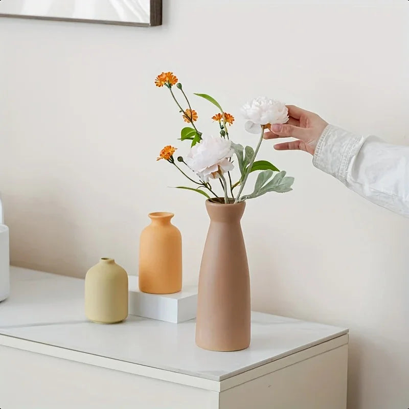 Ceramic Vase Set of 3 Modern Boho Style Vases