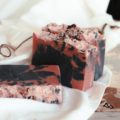 All Natural Cold Process Handmade Bar Soap - Charcoal & Tea Tree - PoshaBella