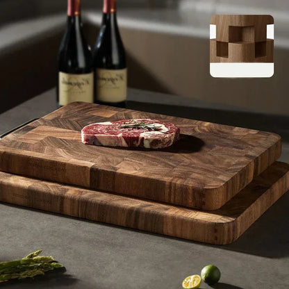 Chopping Board - Heavy Duty Wooden Black Walnut Double-Sided