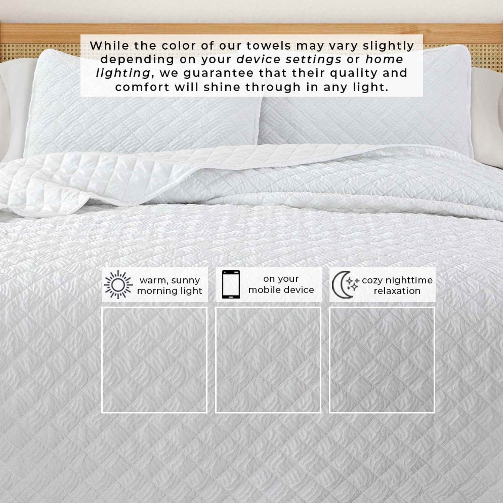 Diamond Embossed Quilt Set - Diamond Microsculpt Collection