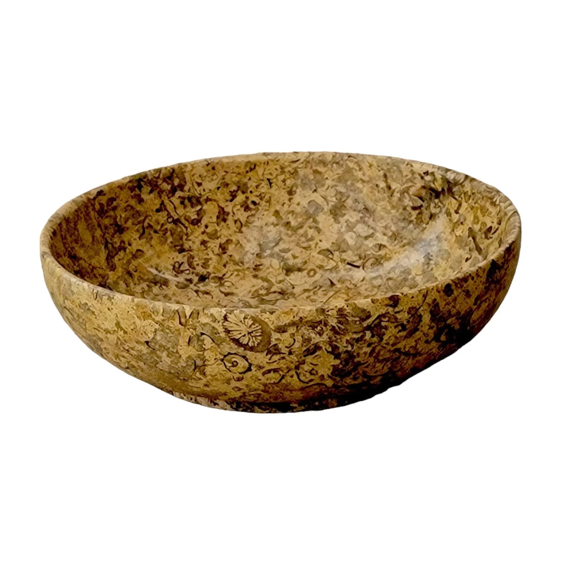 Classic 8-inches Fossil Stone Decorative Bowl - PoshaBella