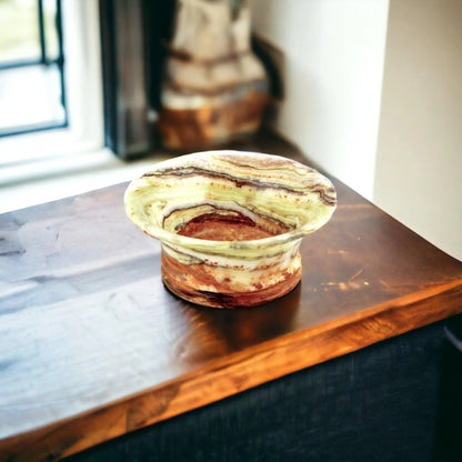 Classic Fruit Bowl - 8 inch Light Green Onyx - PoshaBella