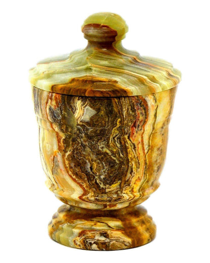 Classic Green Onyx Bathroom Canister | Cotton Ball Holder - PoshaBella
