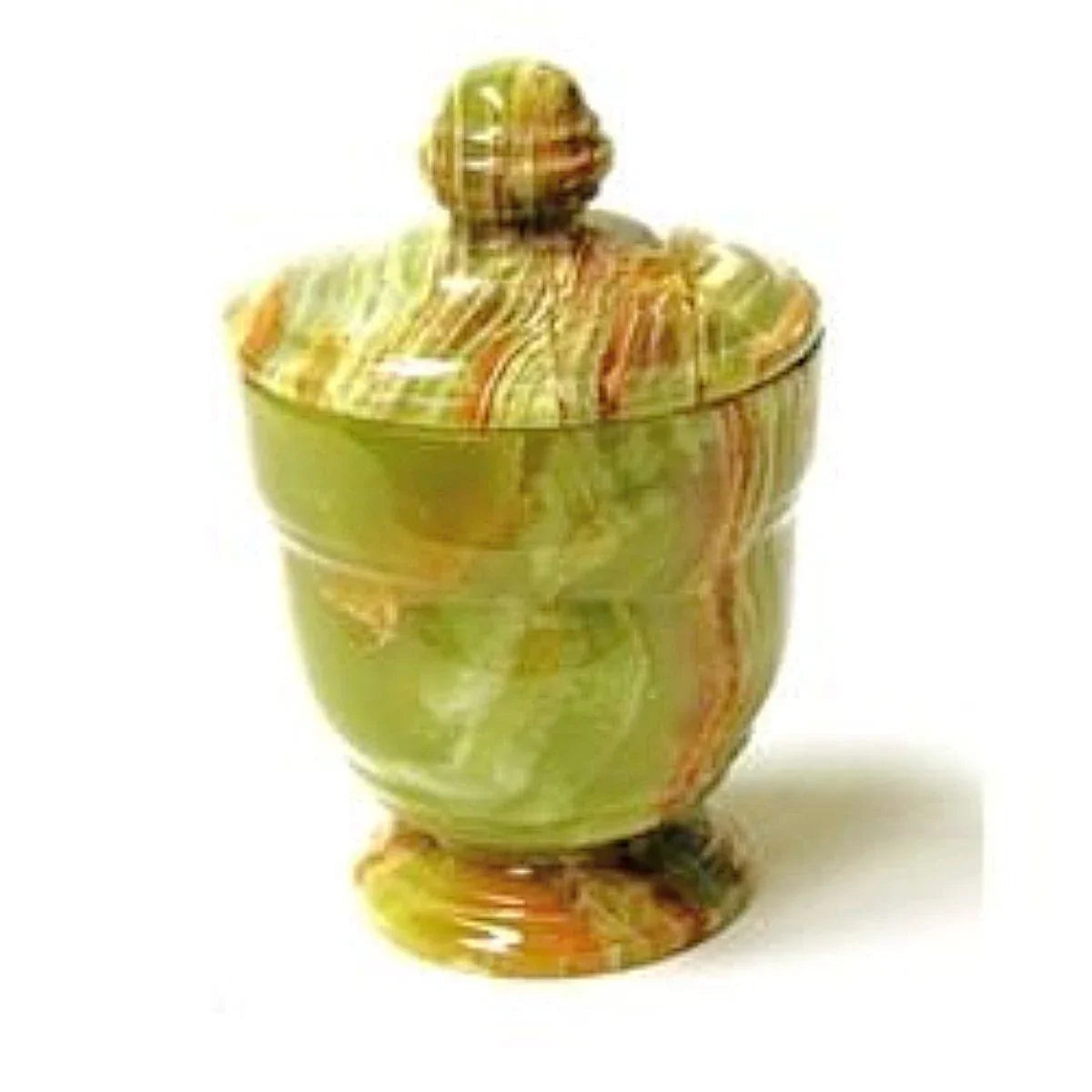Classic Green Onyx Bathroom Canister | Cotton Ball Holder - PoshaBella