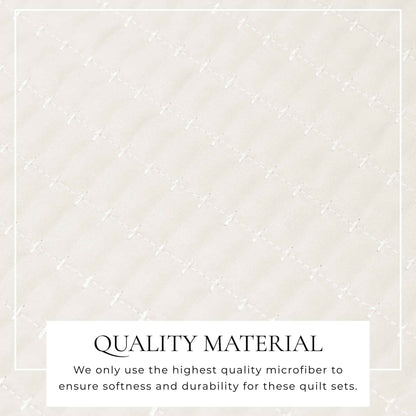 3-Piece Solid Quilt - Alicia Collection