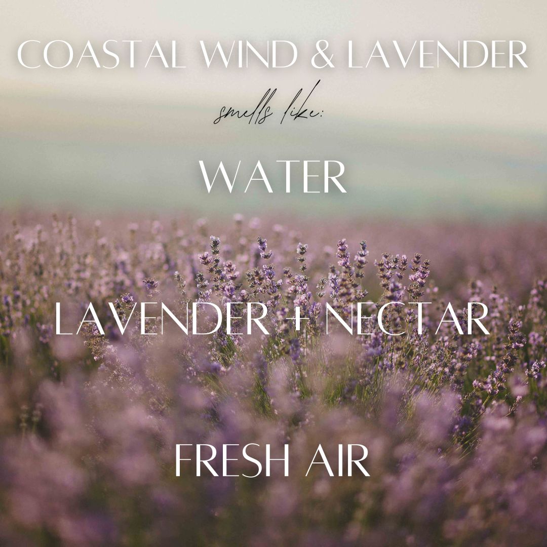 Coastal Wind & Lavender - 9 oz Whiskey Glass Candle - PoshaBella