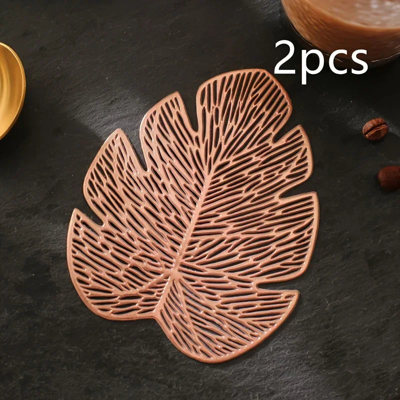 Coasters - Banana Leaf Ceramic Set