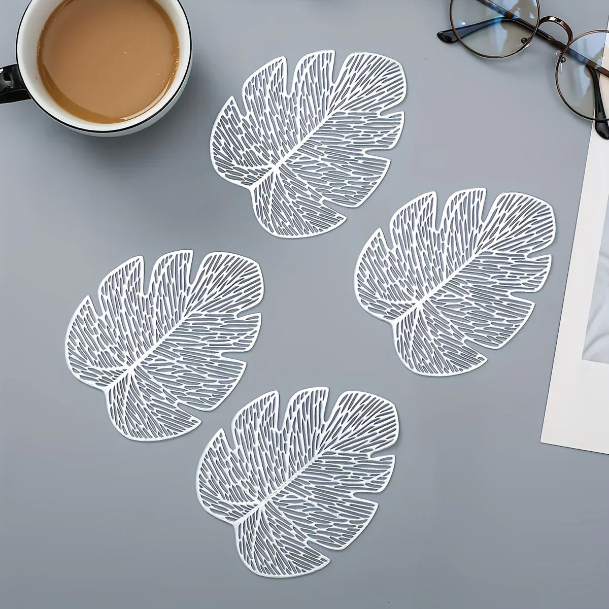 Coasters - Banana Leaf Ceramic Set