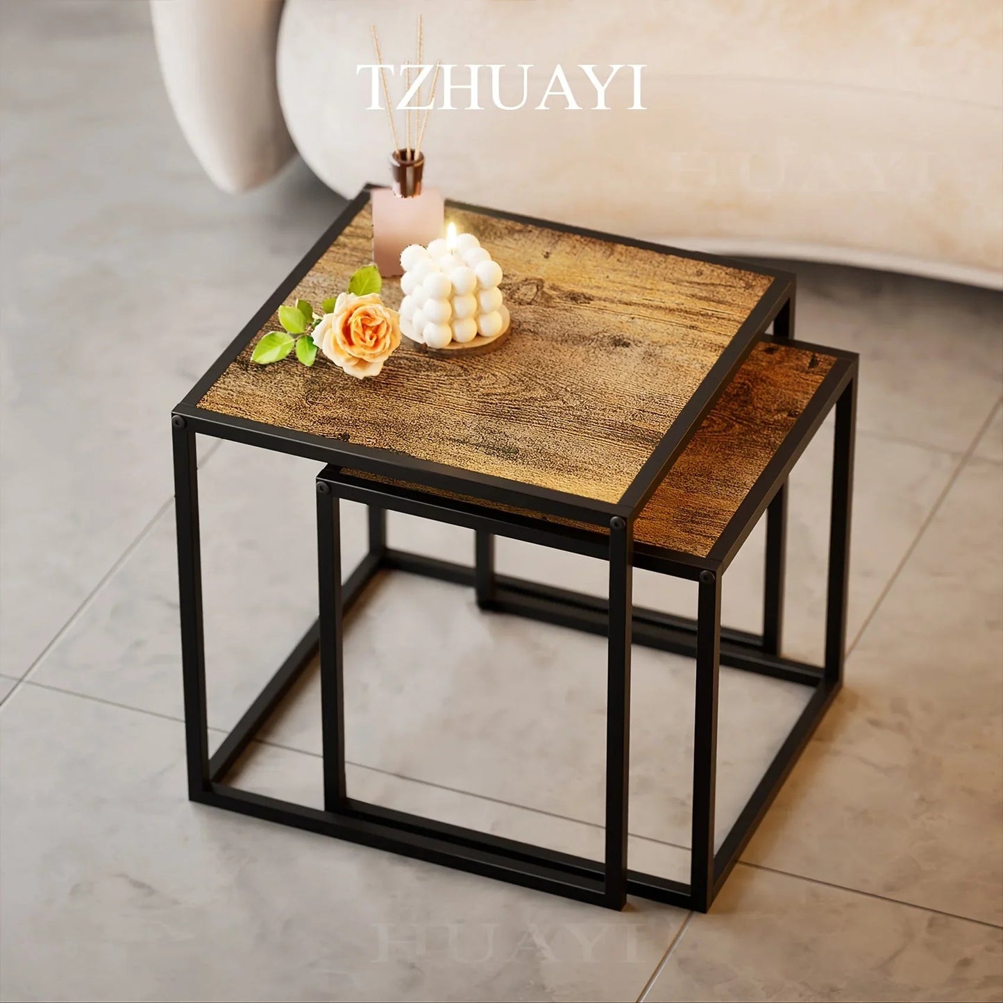 Coffee Table - Minimalist Metal Square