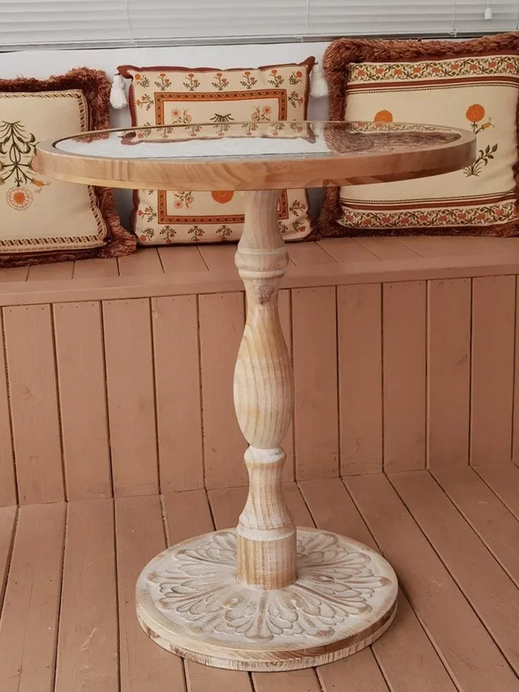 Coffee Table - Small Round Wooden