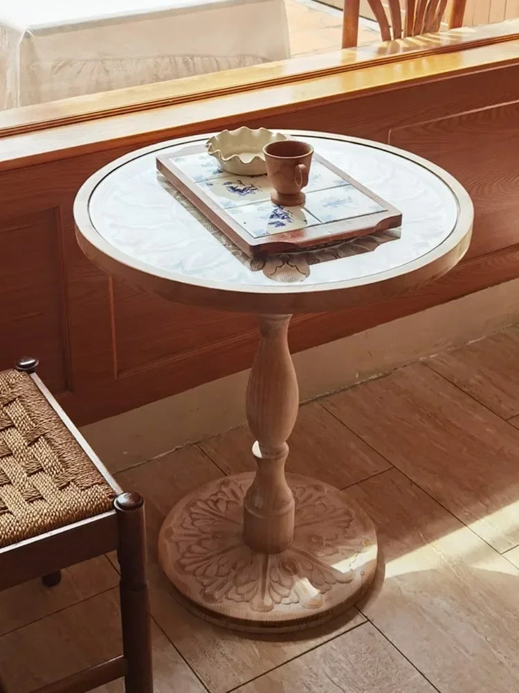 Coffee Table - Small Round Wooden