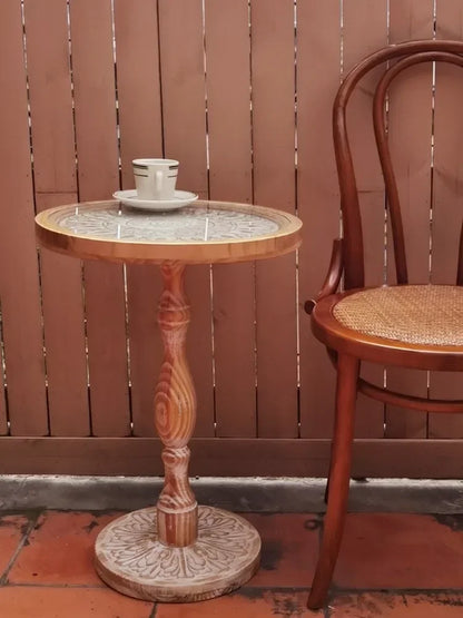 Coffee Table - Small Round Wooden