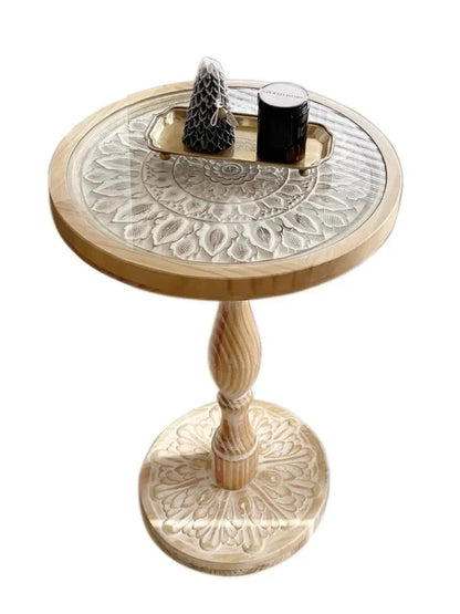 Coffee Table - Small Round Wooden