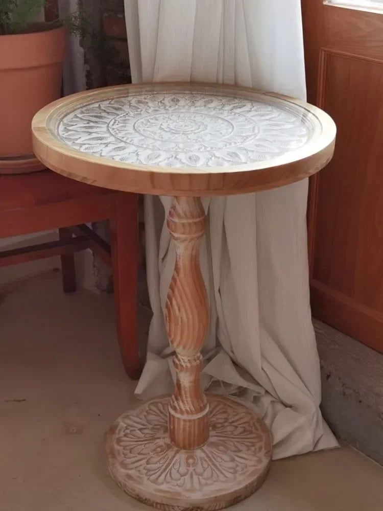 Coffee Table - Small Round Wooden