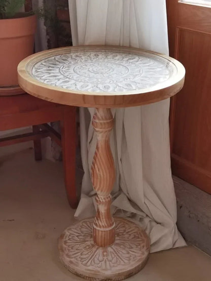 Coffee Table - Small Round Wooden