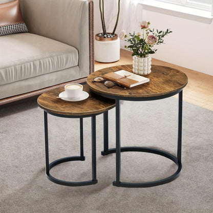 Coffee Table - Wood Grain Wooden Round