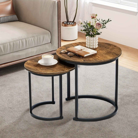 Coffee Table - Wood Grain Wooden Round