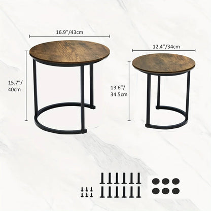 Coffee Table - Wood Grain Wooden Round