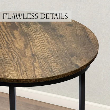 Coffee Table - Wood Grain Wooden Round
